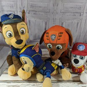 disney paw patrol marshall plush‎ toy set lot chase